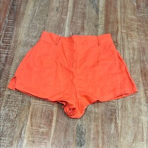 Vintage BASCO (Barney’s) Women’s High-Waist Coral Linen-Blend Shorts